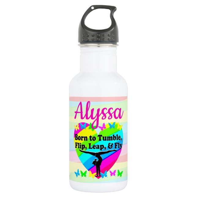 BOTELLA DE AGUA DISEÑO TERRÍFICO DE GIMNASTICAS DE TUMBLING (Anverso)