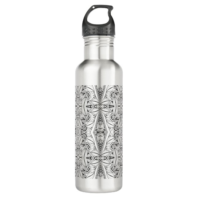 Botella De Agua Diseño tribal inspirado (Anverso)