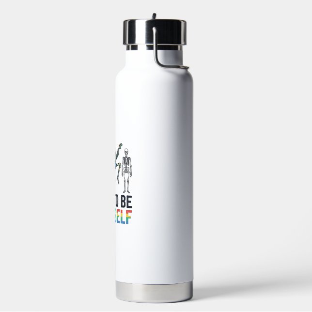 Botella De Agua Diseño Vectorial de Esqueleto de Arcoíris Atrévete (Izquierda)