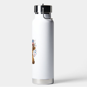 Botella De Agua Diseño vectorial de lazo de vaca de Highland patri