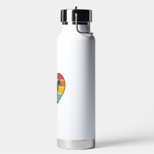 Botella De Agua Diseño vectorial de puesta de sol corazón de cabal