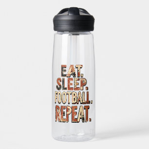 Botella De Agua Diseño Vintage para Fanáticos del Fútbol   Gráfico