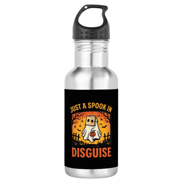 Botella De Agua Disfraz de Fantasma de Halloween (Anverso)