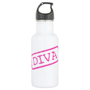 Botella de agua "Diva estampada y aprobada"