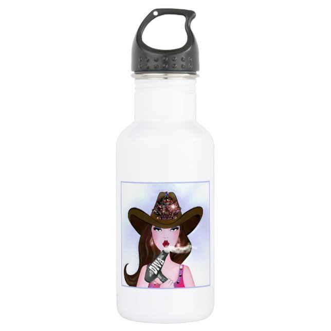Botella De Agua "Diva of a Cowgirl" (Anverso)