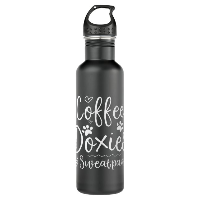 Botella De Agua Diversión Dachshund Wiener Doxie Café SweatPantalo (Anverso)
