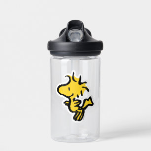 Botella De Agua Diversión y flores de Snoopy & Woodstock