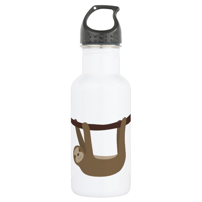 Botella de agua divertida con pereza personalizado (Anverso)