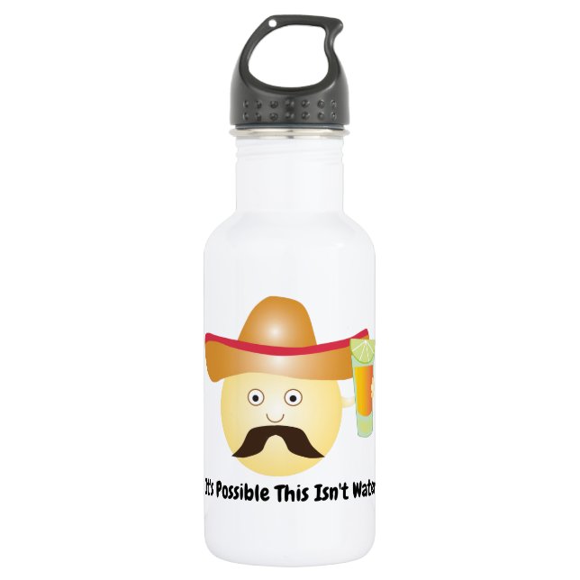 Botella de agua divertida de la emoji del Tequila (Anverso)