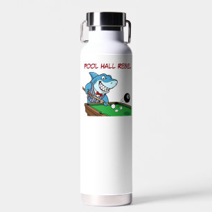 Botella de agua divertida de tiburón de billar