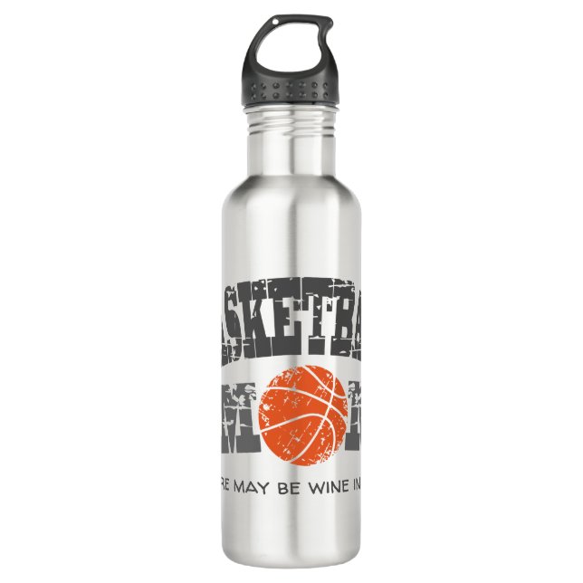 Botella De Agua Divertida madre de baloncesto (Anverso)