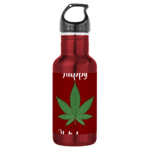 Botella De Agua Divertidas Felices Fiestas Personalizadas Hoja de 