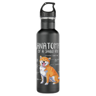 Botella De Agua Divertido anatomía Shiba Inu Perro Lover 462