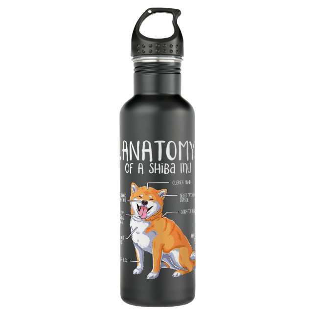 Botella De Agua Divertido anatomía Shiba Inu Perro Lover 462 (Anverso)