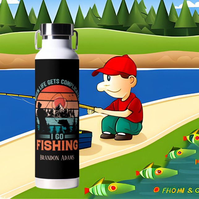 Botella De Agua Divertido complicado vida añadir nombre (Subido por el creador)