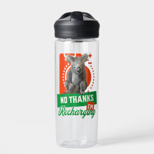 Botella De Agua Divertido Koala Introvertido Recargando Estado de 