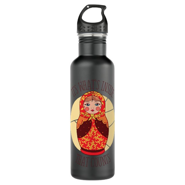Botella De Agua Divertido Matryoshka Muñecas rusas de nidificación (Anverso)