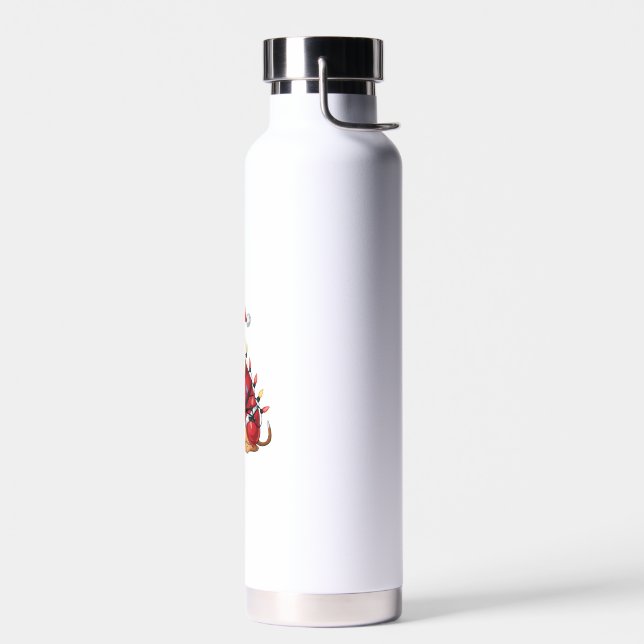Botella De Agua Divertido perro de los alrededores de Navidad ilum (Izquierdo)