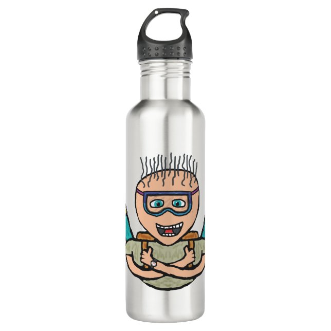 Botella De Agua Divertido Skydiving (Anverso)