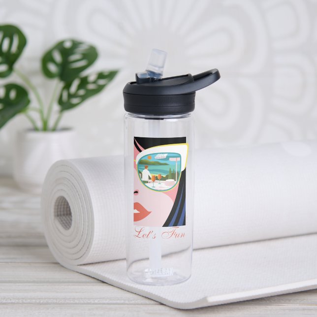 Botella De Agua Divertiémonos - El Lotus blanco (Yoga)