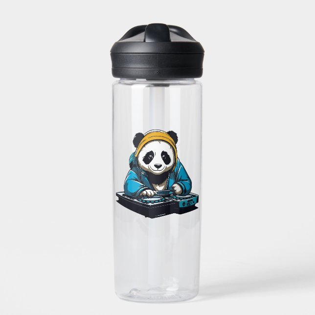 Botella De Agua DJ Kawaii Panda (Delante)