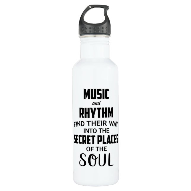 Botella De Agua DJ musical Dance Art Hip Hop Guitar Rock Gracioso  (Anverso)