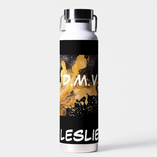 BOTELLA DE AGUA DMV GOLD Y BLANCO MUG (Delantero)