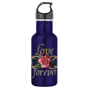 Botella De Agua Doble Infinito - Rosas Aman por siempre