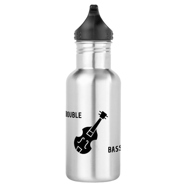 Botella De Agua Doble trasero en negro (Derecha)
