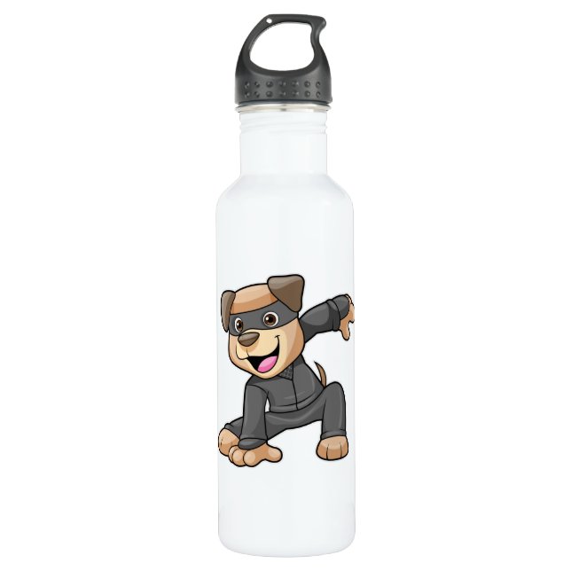 Botella De Agua Dog in Ninja Costume (Anverso)