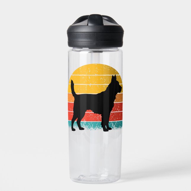 Botella De Agua Dog Silhouette at Sunset (Delante)