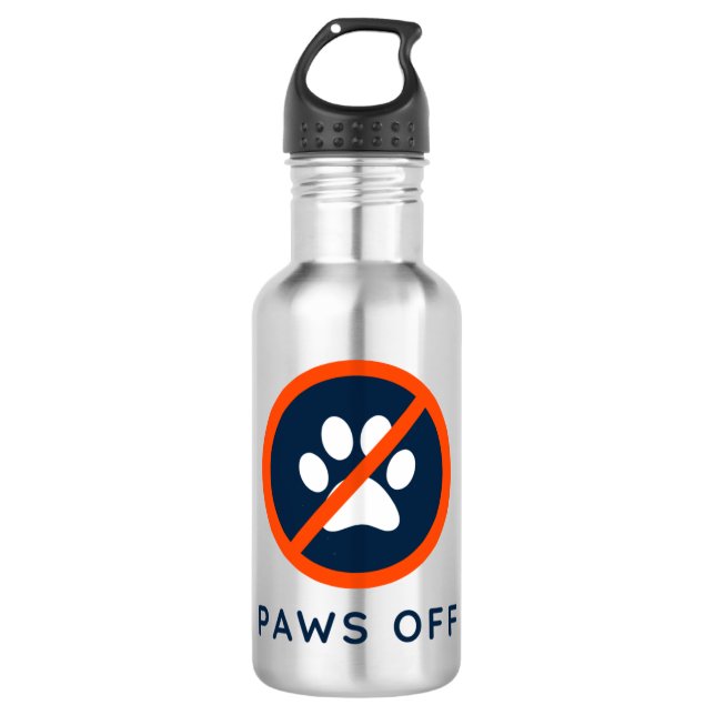 Botella De Agua DogGoneIt - Paws Off-18 oz (Anverso)