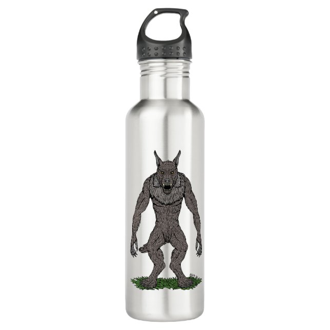 Botella De Agua Dogman Cryptid o Werewolf (Anverso)