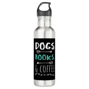 Botella De Agua Dogs Books Café Weekend Animal Lover