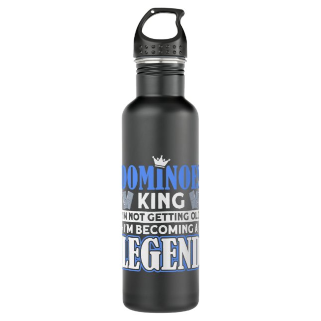 Botella De Agua Dominoes Rey No Estoy Convirtiendo En Dominoes Ant (Anverso)