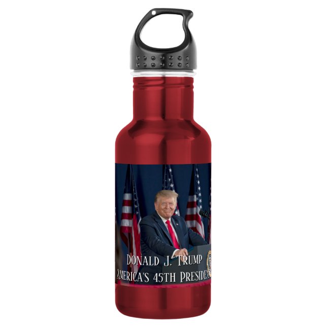 Botella De Agua Donald J. Trump 45.º presidente Keepsake (Anverso)