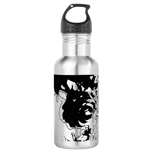 Botella De Agua Doodle de flores (Anverso)