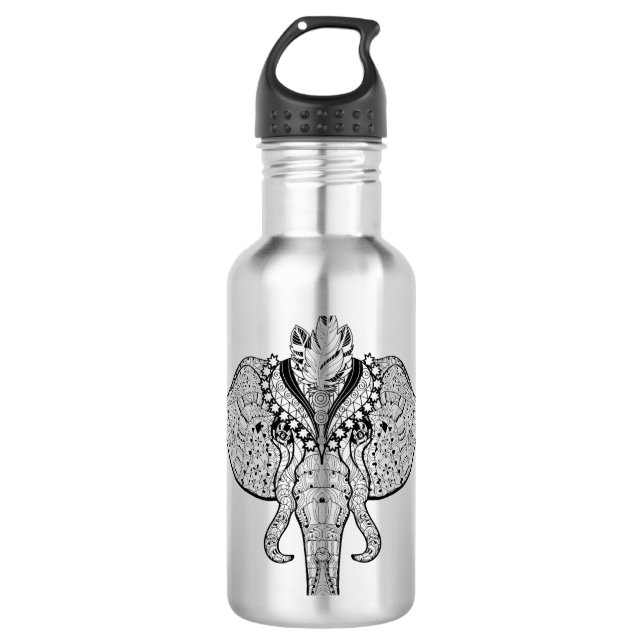 Botella De Agua Doodle del elefante del circo (Anverso)