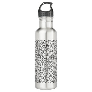 Botella De Agua Doodle floral