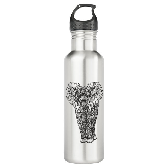Botella De Agua Doodle modelado fantasía del elefante (Anverso)