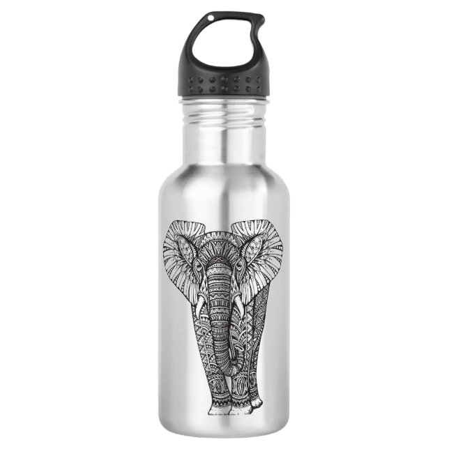 Botella De Agua Doodle modelado fantasía del elefante (Anverso)