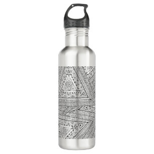 Botella De Agua Doodle tribal 2