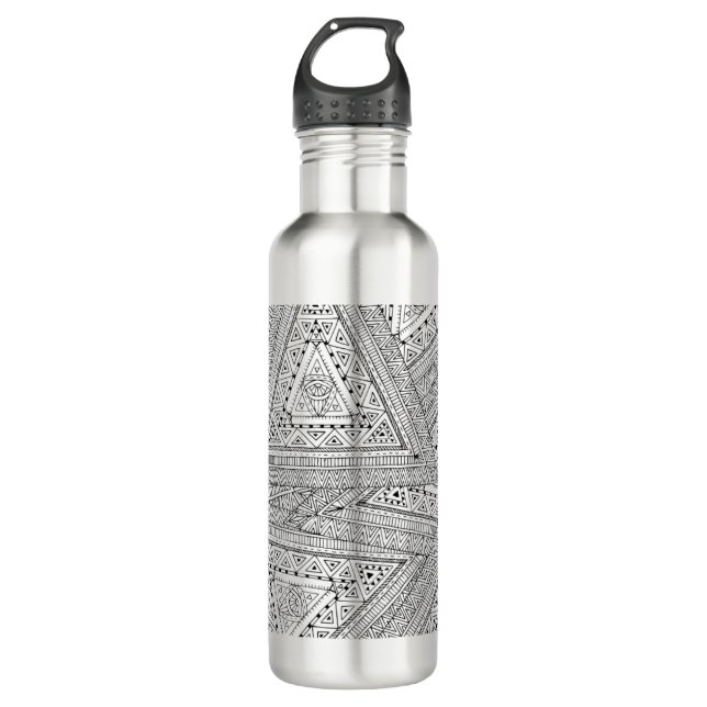 Botella De Agua Doodle tribal 2 (Anverso)