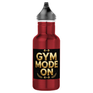 Botella de agua dorada con Gym Mode On - Botella d