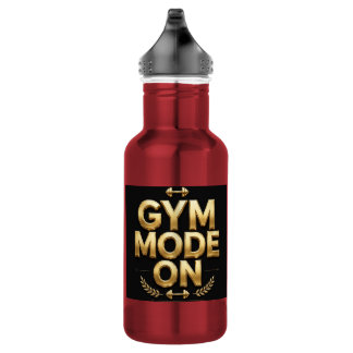 Botella de agua dorada con Gym Mode On - Botella d
