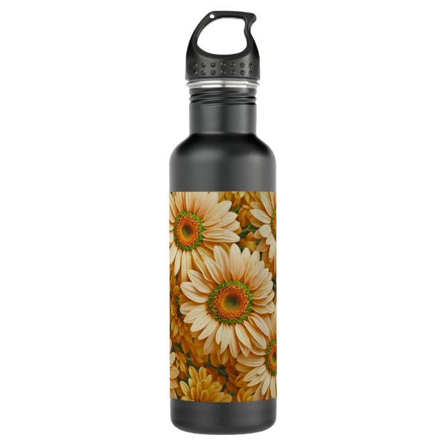 Botella De Agua Dormitorios amarillos de girasol amarillo floral a (Anverso)
