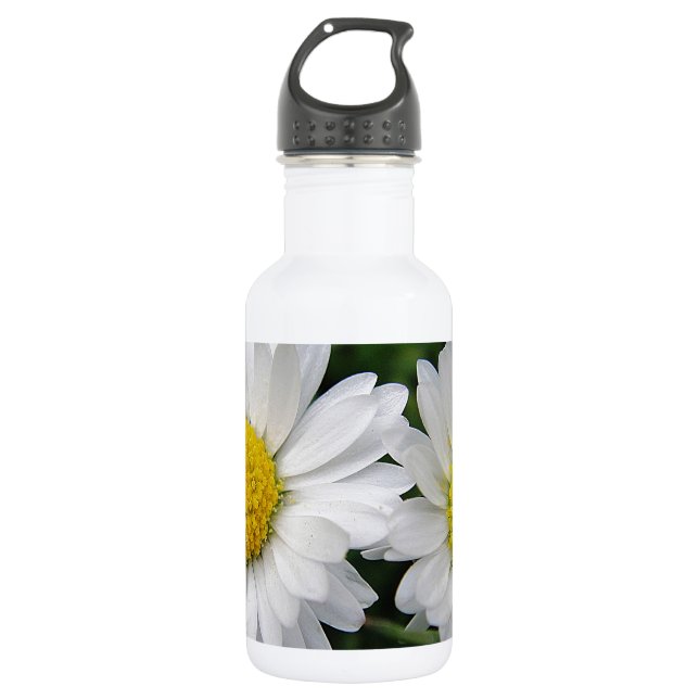 Botella De Agua Dos margaritas blancas (Anverso)
