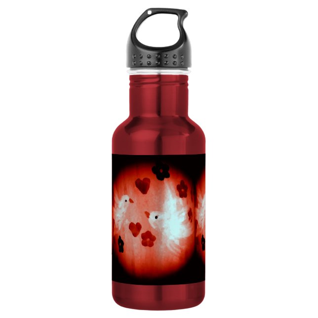 Botella De Agua Dove Pintar Aves de Amor (Anverso)