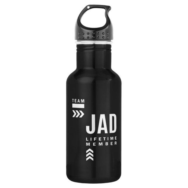 Botella De Agua Doy de cumpleaños al nombre personalizado de Jad (Anverso)