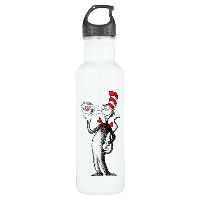 Botella De Agua Dr. Seuss | Gato en el Gorra y Krinklebine (Anverso)